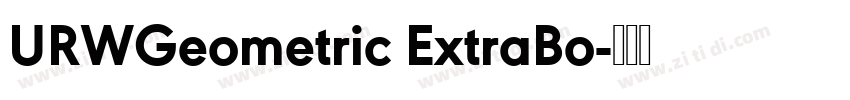 URWGeometric ExtraBo字体转换